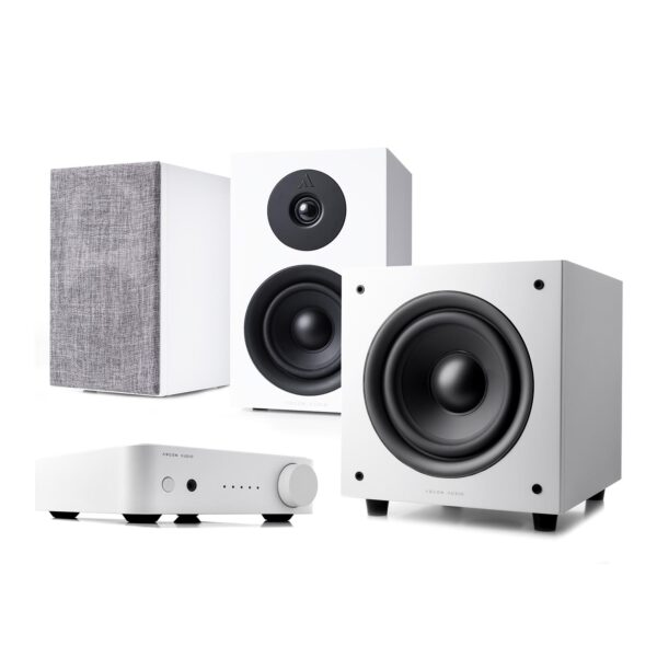 Argon Audio FORUS 4 + SA1 Mk2 + Malmö 6 Stereosysteem voor TV met 5 jaar garantie!