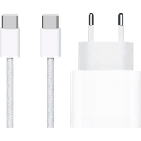 Koop Apple Usb C Oplader 20W + Usb C Kabel 1m Nylon Wit - 6095623458455