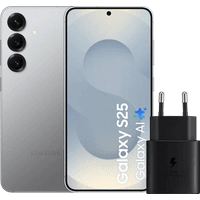 Koop Samsung Galaxy S25 128GB Zilver 5G + Samsung Oplader 25 Watt Zwart - 6151119446488