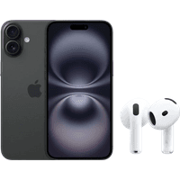 Koop Apple iPhone 16 128GB Zwart + AirPods 4 Active Noise Cancellation - 6151126874847