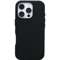 Koop Otterbox Symmetry Apple iPhone 16 Back Cover met MagSafe Magneet Leer Zwart - 840304771257