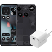 Koop Nothing Phone (3) 256GB Zwart 5G + BlueBuilt Oplader met Usb C Poort 45W Wit - 6151127957938