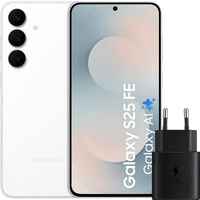 Koop Samsung Galaxy S25 FE 256GB Wit 5G + Samsung Oplader 25 Watt Zwart - 6151125741744