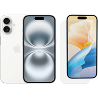 Koop Apple iPhone 16 128GB Wit + BlueBuilt Screenprotector Glas - 6151121641666