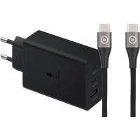 Koop Samsung Oplader met 3 Usb Poorten 65W Zwart + Usb C Kabel Nylon Zwart 1
