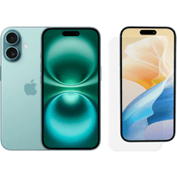 Koop Apple iPhone 16 128GB Groen + BlueBuilt Screenprotector Glas - 6151121634644