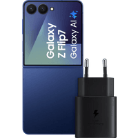 Koop Samsung Galaxy Z Flip 7 256GB Blauw 5G + Samsung Oplader 25 Watt Zwart - 6151124255204