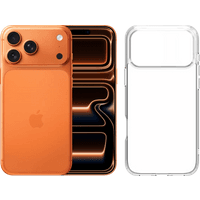 Koop Apple iPhone 17 Pro Max 512GB Oranje + BlueBuilt Protective Back Cover Transparant - 6151130225239