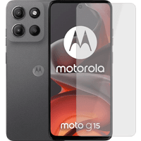 Koop Motorola Moto G15 128GB Grijs 4G + Just in Case Tempered Glass Screenprotector - 6151122697686