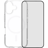 Koop BlueBuilt Protective Back Cover met MagSafe iPhone 17 Transparant + BlueBuilt iPhone 17 Screenprotector Glas - 6151127371390