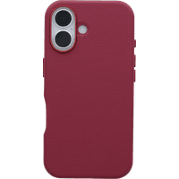 Koop Otterbox Symmetry Apple iPhone 16 Back Cover met MagSafe Magneet Leer Rood - 840304771219