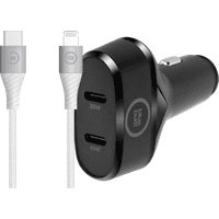 Koop BlueBuilt Power Delivery Autolader 45W Zwart + Lightning Kabel 1