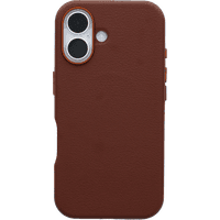 Koop Otterbox Symmetry Apple iPhone 16 Back Cover met MagSafe Magneet Leer Bruin - 840304771295