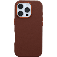 Koop Otterbox Symmetry Apple iPhone 16 Pro Back Cover met MagSafe Magneet Leer Bruin - 840304771455