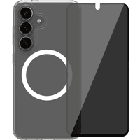 Koop BlueBuilt Back Cover Samsung Galaxy S25 Transparant+BlueBuilt Privacy Screenprotector Glas - 6151128679679