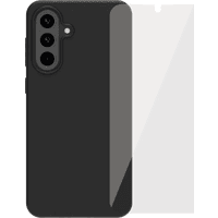 Koop BlueBuilt  Samsung Galaxy A56 Back Cover Zwart + BlueBuilt screenprotector Glas - 6151128694658