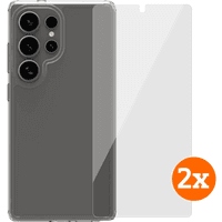 Koop BlueBuilt Protective Cover Samsung Galaxy S25 Ultra Transparant + Screenprotector Duo Pack - 6151131023063