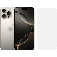 Koop Apple iPhone 16 Pro Max 256GB Natural Titanium + BlueBuilt Screenprotector Glas - 6151121933952