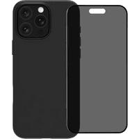 Koop BlueBuilt Back Cover iPhone 16 Pro Max Zwart + Privacy Filter Screenprotector Glas - 6151131147110