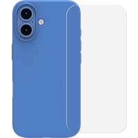 Koop BlueBuilt Back Cover iPhone 16 Blauw + Screenprotector Glas - 6151131576569