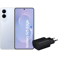 Koop Samsung Galaxy S25 Edge 512GB Blauw 5G + Samsung Oplader 25 Watt Zwart - 6151122629687