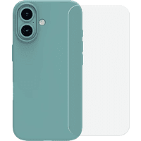 Koop BlueBuilt Back Cover iPhone 16 Groen + Screenprotector Glas - 6151131579577
