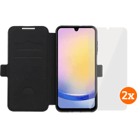 Koop BlueBuilt Samsung Galaxy A26 Book Case Zwart + Screenprotector Glas - 6151131268273