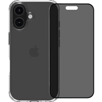 Koop BlueBuilt Protective Back Cover iPhone 16 Transparant + Privacy Screenprotector Glas - 6151131923950