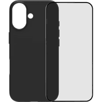 Koop BlueBuilt Back Cover iPhone 17 Zwart + BlueBuilt iPhone 17 Screenprotector Glas - 6151127351330