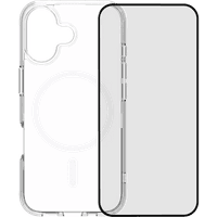 Koop BlueBuilt Protective Back Cover met MagSafe iPhone 17 Transparant + BlueBuilt iPhone 17 Screenprotector Glas - 6151127371390