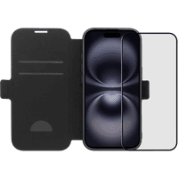 Koop BlueBuilt Apple iPhone 17 Book Case Leer Zwart + BlueBuilt iPhone 17 Screenprotector Glas - 6151127378344