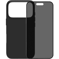 Koop BlueBuilt Back Cover iPhone 17 Pro Zwart + BlueBuilt iPhone 17 Pro Privacy Screenprotector Glas - 6151127438482