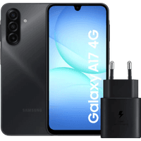 Koop Samsung Galaxy A17 128GB Zwart 4G + Samsung Oplader 25 Watt Zwart - 6151128243245