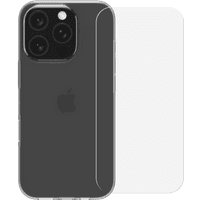 Koop BlueBuilt Back Cover iPhone 16 Pro Transparant + Screenprotector Glas - 6151131630643