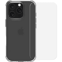 Koop BlueBuilt Protective Back Cover iPhone 16 Pro Transparant + Screenprotector Glas - 6151131693600