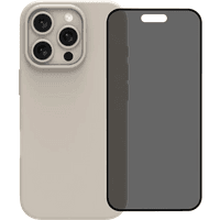 Koop BlueBuilt Back Cover iPhone 16 Pro Beige + Privacy Filter Screenprotector Glas - 6151131859839