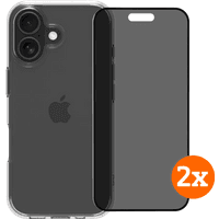 Koop BlueBuilt Protective Back Cover iPhone 17 Transparant + Privacy Screenprotector Duo Pack - 6151132152182
