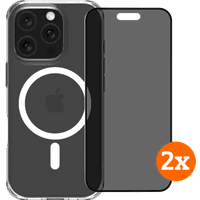 Koop BlueBuilt Protective Cover met MagSafe iPhone 16 Pro + Privacy Screenprotector Duo Pack - 6151132314382