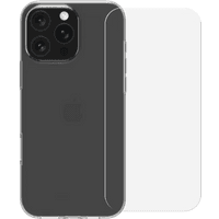 Koop BlueBuilt Back Cover iPhone 16 Pro Max Transparant + Screenprotector Glas - 6151132425477