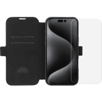 Koop BlueBuilt Apple iPhone 16 Pro Max Book Case Leer Zwart + Screenprotector Glas - 6151132462465