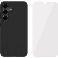 Koop BlueBuilt Samsung Galaxy S25 Back Cover Zwart + Screenprotector Glas - 6151128645629