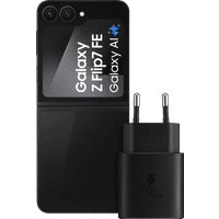 Koop Samsung Galaxy Z Flip 7 FE 128GB Zwart 5G + Samsung Oplader 25 Watt Zwart - 6151124286260