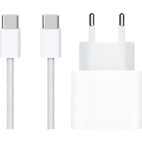 Koop Apple Usb C Oplader 20W + Usb C Kabel 1m Nylon Wit - 6095623458455