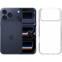 Koop Apple iPhone 17 Pro Max 2TB Blauw + BlueBuilt Protective Back Cover Transparant - 6151130444494