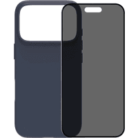 Koop BlueBuilt Protective Back Cover met MagSafe iPhone 17 Pro Blauw + BlueBuilt iPhone 17 Pro Privacy Screenprotector Glas - 6151127516500