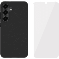 Koop BlueBuilt Samsung Galaxy S25 Back Cover Zwart + Screenprotector Glas - 6151128645629