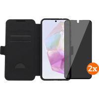 Koop BlueBuilt Samsung Galaxy A36 Book Case Zwart + Privacy Filter Screenprotector Duo Pack - 6151132150102