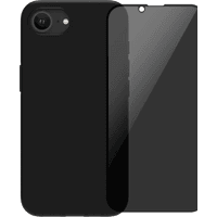 Koop BlueBuilt Back Cover iPhone 16e Zwart + Privacy Filter Screenprotector Glas - 6151132448407