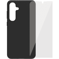 Koop BlueBuilt Samsung Galaxy S24 FE Back Cover Zwart + Screenprotector Glas - 6151131824875