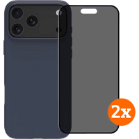 Koop BlueBuilt Protective Cover MagSafe iPhone 17 Pro Max Blue + Privacy Protector Duo Pack - 6151132178137